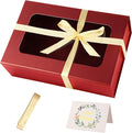 TIACABO Red Large Gift Box with Window, 13.5"x9"x4.3" Bridesmaid Boxe for Gifts Giving,Birthday Gift Boxes with Magnetic,Closure Lid Gifts Box for Presents,Cute Boxe,Luxury for Gift Packaging