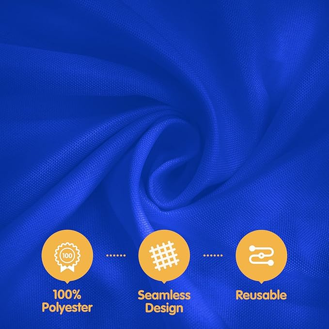 Tablecloths Royal Blue Round Polyester 90-Inch Pack of 10