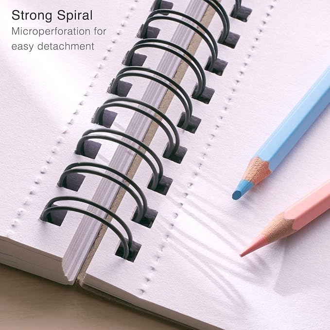 ARTISTIC EYE 9x12 Premium Sketch Book Set, 100 Sheets, Spiral Bound, 68lb (100gsm), Acid-Free Drawing Paper, Ideal for Kids, Teens & Adults (Set of 1)
