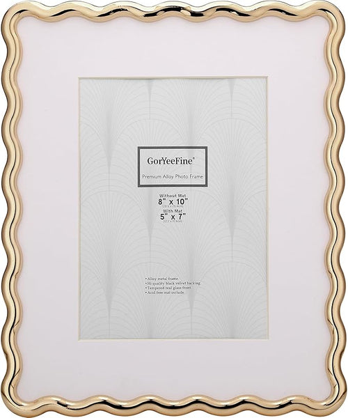 ' Heavy-Duty Zinc Alloy Photo Frames with Acid Free Mat, 8 X 10' – Gold