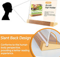 Acrylic Sign Holder with Wood-Color Base, 8.5x11 Inch