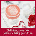 Ice Cube Molds Silicone Snowman Set of 4 for Holiday Drinks