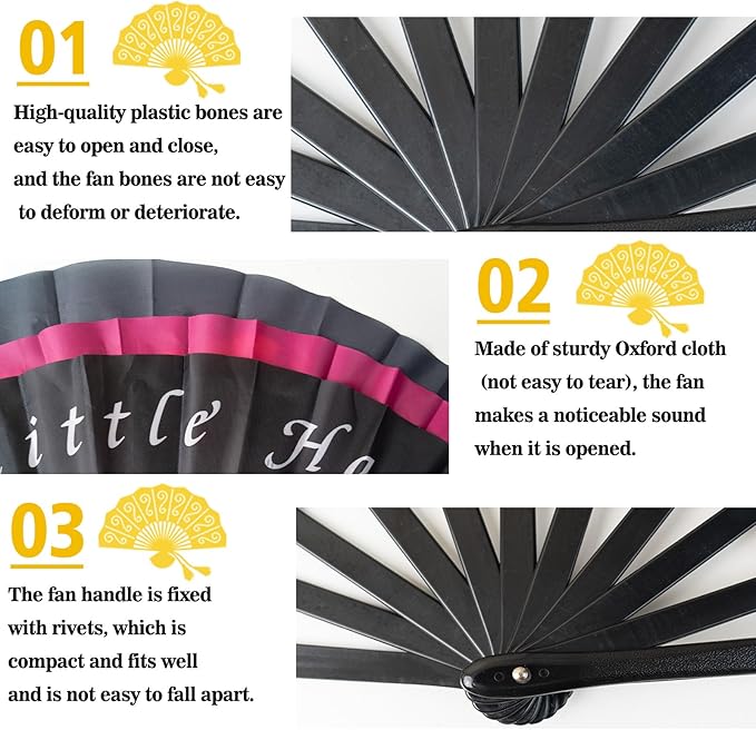 Custom Fans with Your Photo/Text - Personalized Folding Hand Fan for Line Dancing, Weddings, Parties | Decorative Gift for Women, Church Events & Dance Performances (50, 10 Inch)