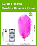 Fuchsia Ostrich Feathers Bulk 11-14inch(28-35cm) Vase, 30pcs – Natural