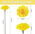 Artificial Marigold Flowers, 30 Pcs, 2" Silk Marigold Flower Heads