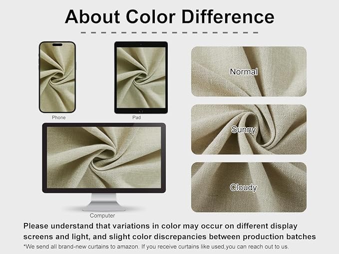 Vision Home Sand Pinch Pleated Semi Sheer Curtains Textured Linen Blended Light Filtering Window Curtains 112 inch for Living Room Bedroom Pinch Pleat Drapes with Hooks 2 Panels 40" Wx112 L