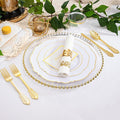Disposable Plates for 50 Guests, 350 Pieces – Gold