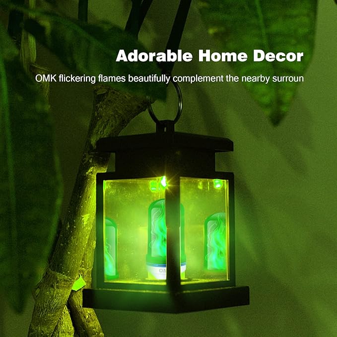 LED Bulbs, Green Flame Effect, 4 Pack, 3W PAR30S
