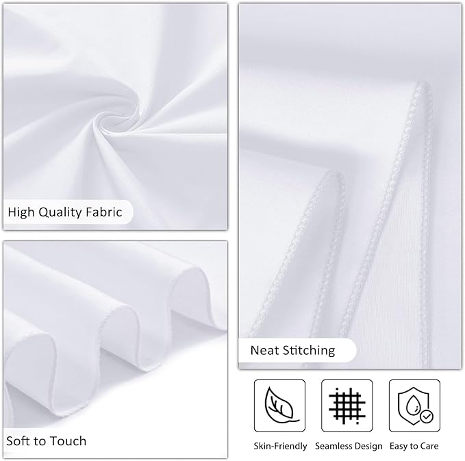 8 Pack White Table Cloth 60 x 126 Inch Rectangular Tablecloths for 8 Foot Rectangle Tables, Wrinkle Resistant White Tablecloth Washable Polyester Fabric Table Covers for Buffet Wedding Party Banquet
