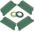 YOMUME 4 Pcs Floral Foam Cage, Flower Foam Blocks for Fresh and Artificial Flowers, Wedding Arrangements, Floral Foam Holder and Flower Arrangement Supplies