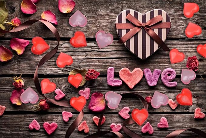 Fangoo 110 Pieces Red Acrylic Heart Red Heart Gems for Valentine's Day Decorations Vase Filler Table Scatter Engagement Wedding Home Decorations(Bright Red, 8OZ)