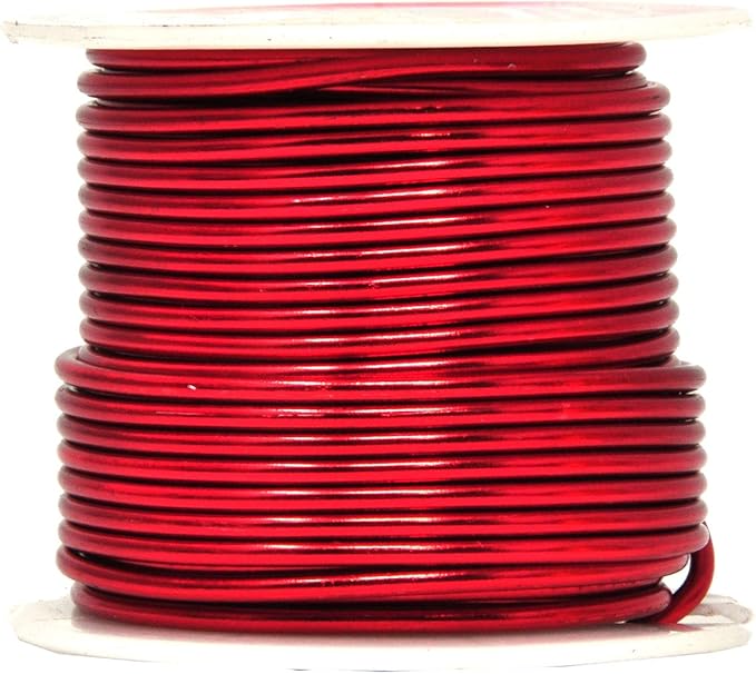 Mandala Crafts 12 Gauge Anodized Aluminum Craft Wire for Jewelry Making - 276 FT Colored Flexible Silver Copper Purple Gold Brown Red Wire - Bendable for Bonsai Armature Crafting Sculpting