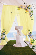 Chiffon Backdrop Curtain-2 Panels -inch Wedding Backdrops, 58x120 – Yellow