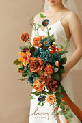 Bridal Bouquet Cascading – Teal