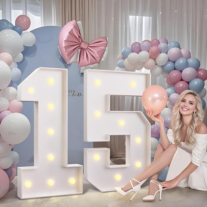 Party Supplies Light-Up Marquee Number 70 Sign, 3 Ft Foam Board