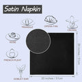 Satin Napkins 20 X 20 Inch, 30 Pack – Black