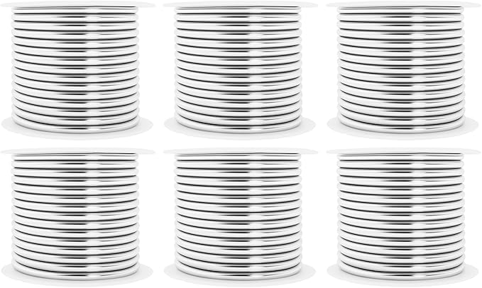 Mandala Crafts 13 Gauge Anodized Aluminum Craft Wire for Jewelry Making - 300 FT Colored Flexible Silver Combo Wire - Bendable for Bonsai Armature Crafting Sculpting