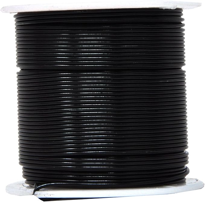Mandala Crafts 18 Gauge Anodized Aluminum Craft Wire for Jewelry Making - 450 FT Colored Flexible Silver Black Gold Purple Red Kelly Green Wire - Bendable for Bonsai Armature Crafting Sculpting