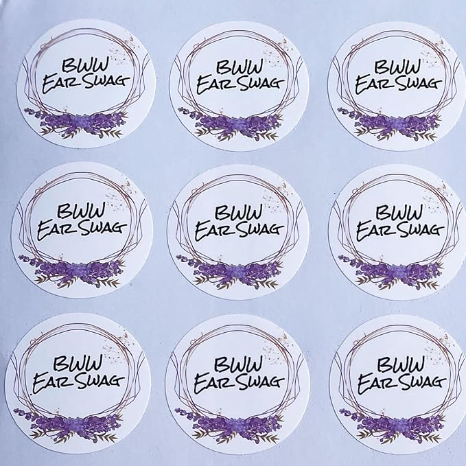 Custom Stickers for Weddings, Birthdays & Businesses - Personalized Labels with Your Logo - Waterproof, Fade and Heat Resistant - Pack of 100-1000 (Wreath H, 1.5 Inch)