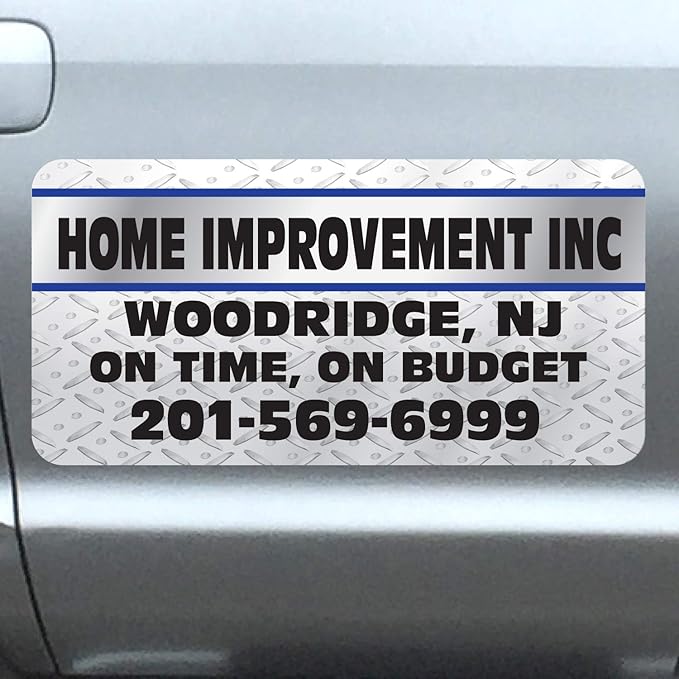 Car Magnet Signs Custom - 24"x12" (Set of 2), 30-mil Thickness with Rounded Corners (Metal)