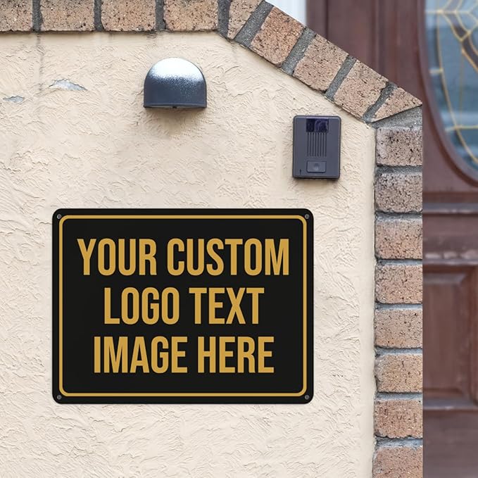 Custom Signs Outdoor Metal Sign Custom Sign Outdor Indoor Personalized Signs Make Your Own Sign Add Text Photo Logo For Office Business Workplace Home Bar Indoor Outdoor Use 12"x17"