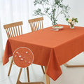 Textured Rectangle Tablecloth Water Resistant Wrinkle Free – Linen