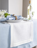 White Table Runner Long, 120 Inches – Linen, 100% Pure Linen Hemstitch