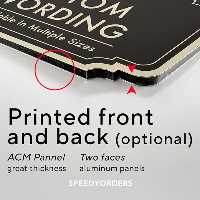 Custom Decorative Outdoor Metal Signs, Personalized Aluminum Sign - Waterproof, 18x18 In Black Charcoal