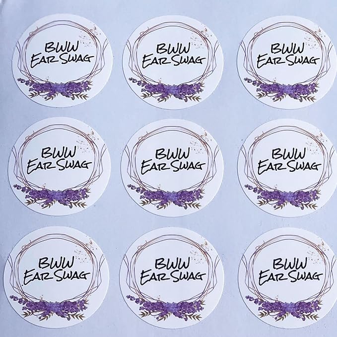 Custom Stickers for Weddings, Birthdays & Businesses - Personalized Labels with Your Logo - Waterproof, Fade and Heat Resistant - Pack of 100-1000 (Wreath O, 2 Inch)