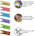 Mini Wooden Clothespins with Jute Twine