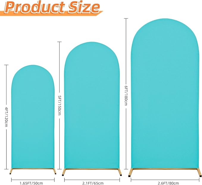 Wedding Arch Cover 5FT Arch Backdrop Cover Spandex Fitted Arch Cover for Round Top Chiara Backdrop Stand Covers for Wedding Birthday Party Baby Shower Banquet Ceremony Decoration