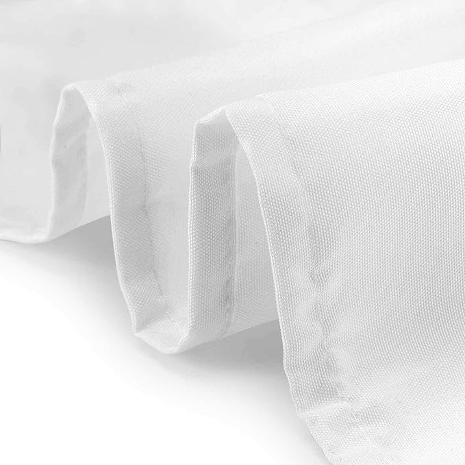 Polyester Tablecloths, 132-Inch Round White, Pack of 10