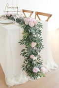Artificial Eucalyptus Garland with Flowers Fake Greenery Faux, 6ft