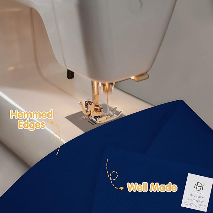 Navy Blue Polyester Tablecloths, Rectangular 60 x 126 in