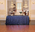 Sequin Tablecloth Rectangular Sparkly Table, 60 X 102 Inch – Navy Blue