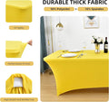 2-Pack Spandex Table Covers for Rectangular Folding Tables, 4ft