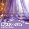 Tulle Backdrop Curtain with Fairy Lights, 10x10ft – Lavender