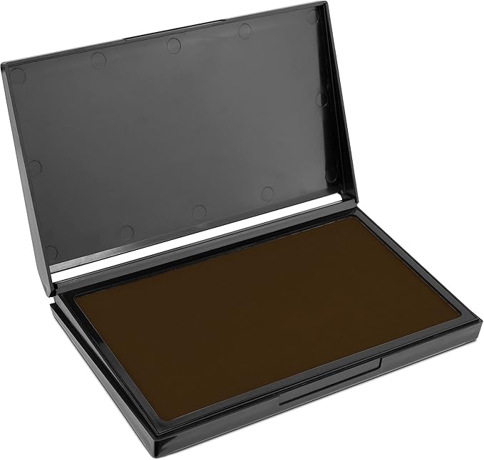 MaxMark Large Brown Stamp Pad - 4-1/4" by 7-1/4" - Premium Quality Felt Pad