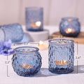 Assorted Votive Candle Holders, 36pcs – Blue