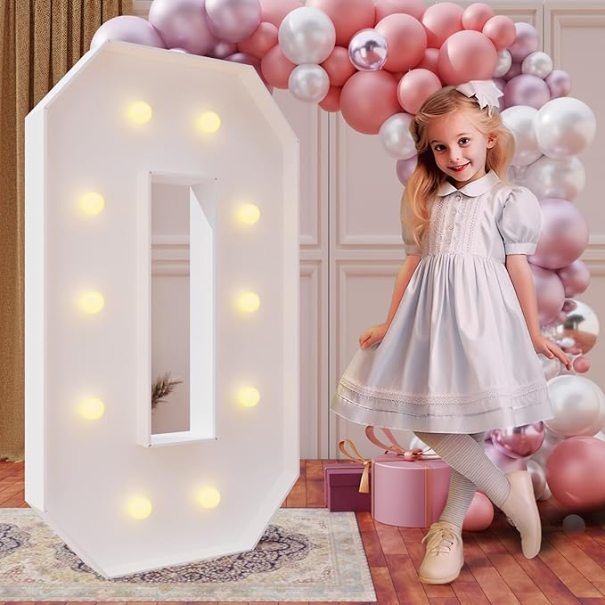 Party Supplies: 4 Ft Light Up Marquee Numbers, DIY Foam Board Set