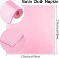 Satin Napkins Soft Dinner Napkins Square Table Napkins, 12 Pieces