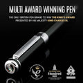 Green Fountain Pen – Black, Stunning Luxury Pen with Chrome Finish