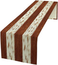 Cow Patchwork Print Table Runner, Brown Country Farm Animal Fur Skin Farm Safari Wildlife Pattern Table Runner for Dinner Dinning Home Kitchen Living Room Party Holidays Setting, 13x60 Inch