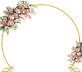 Asee'm 7.2FT Gold Wedding Arch Round Backdrop Stand Large Circle Metal Floral Balloon Frame for Party Anniversary Birthday Graduation Valentine Ceremony Decorations