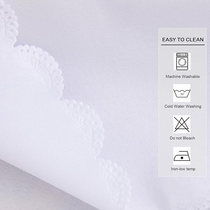 Small Square White Tablecloth 36 x 36 Inch Polyester Fabric Washable Table Cover Decorative Wrinkle Resistant Solid Color Table Cloth for Kitchen Dinning Party Wedding Camping