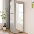 63"x20" Magnetic Mirror Lightweight Full-Length Mirror | Strong Adhesion, Easy Installation | Suitable for Refrigerators, Glass Walls, Wooden Doors, and More | 2.8LBS Ultra-Strong Support, White