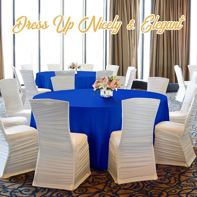 Tablecloths Royal Blue Round Polyester 90-Inch Pack of 10