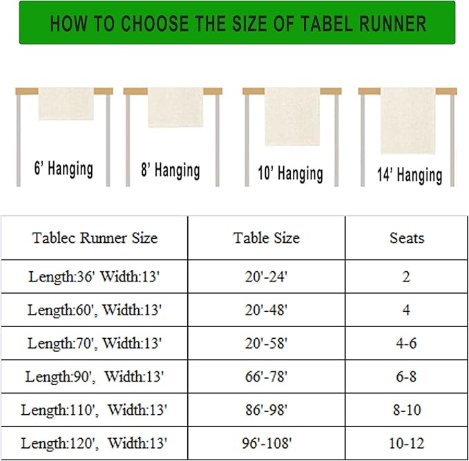 Vintage Bird Flower Table Runner Seasonal Spring Summer Garden Plants Farmhouse Country Kitchen Dinner Runner Dining Table Decoration for Home Party Holiday 13"x90"