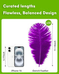Ostrich Feathers Natural Bulk 11-14inch(28-35cm) Vase, 30pcs – Purple