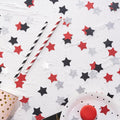 Black and Silver Star Confetti Table Decoration for 4th July – Red